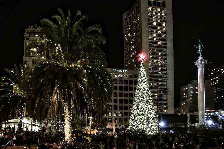 Tree Lighting at Union Square San Francisco