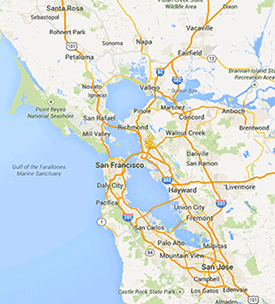 Map of the San Francisco Bay Area