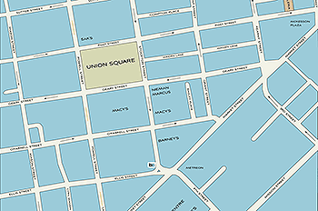 Union Square and San Francisco Maps.