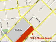 Map to Fifth & Missino Garage in Union Square